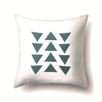 HKM-920147 Customizable Green Polyester Pillowcase – Digitally Printed Front, White Back, 45cm x 45cm