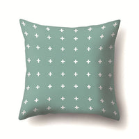 HKM-920147 Customizable Green Polyester Pillowcase – Digitally Printed Front, White Back, 45cm x 45cm