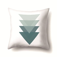 HKM-920147 Customizable Green Polyester Pillowcase – Digitally Printed Front, White Back, 45cm x 45cm