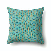 HKM-920147 Customizable Green Polyester Pillowcase – Digitally Printed Front, White Back, 45cm x 45cm