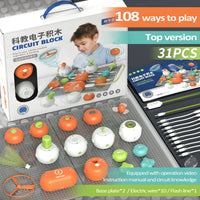 HKM-920339 Electronic Building Block Set for Kids - STEM Educational Construction Toy for Ages 5 and Up