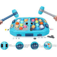 HKM-920403 Electric Whack a Mole Game for Kids - Interactive Pounding Bench with Lights and Music, Educational Toy for Ages 2-4