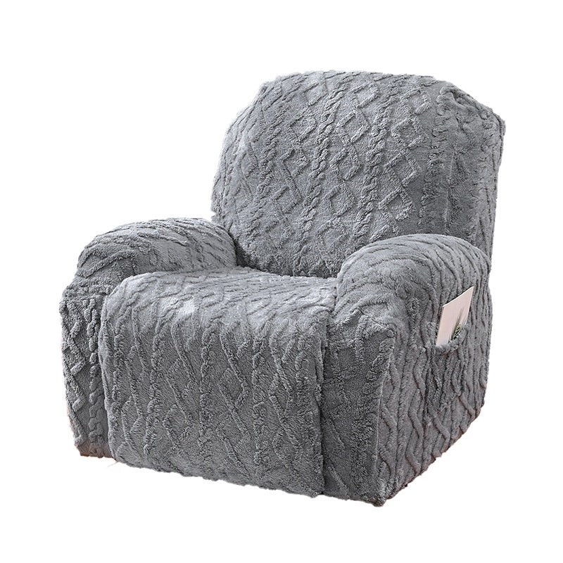 HKM-920659 Chivas Single Elastic Recliner Sofa Cover - All-Inclusive Modern Slipcover in Light Gray, Gold, Beige, Army Green