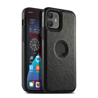 HKM-920851 Leather Mobile Phone Case for Apple 12 Series - Stylish Anti-Fall Protection