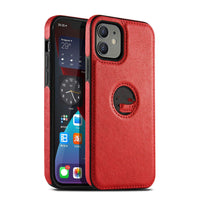 HKM-920851 Leather Mobile Phone Case for Apple 12 Series - Stylish Anti-Fall Protection