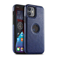 HKM-920851 Leather Mobile Phone Case for Apple 12 Series - Stylish Anti-Fall Protection