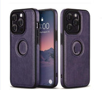 HKM-920851 Leather Mobile Phone Case for Apple 12 Series - Stylish Anti-Fall Protection