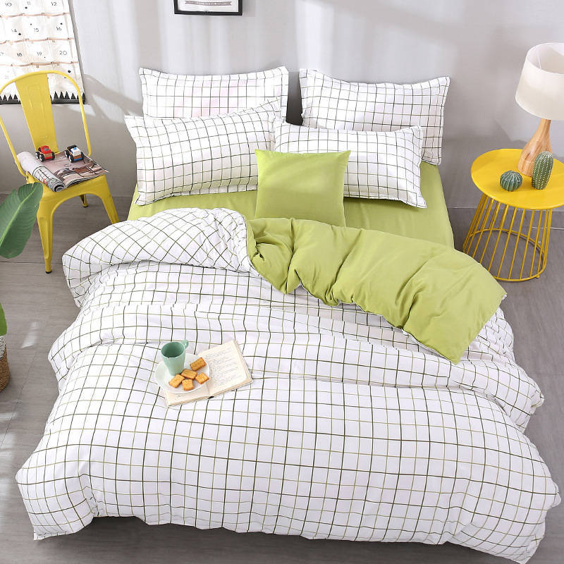 HKM-920915 Elegant Polyester Bedding Set with Quilt Cover, Bed Sheet, and Pillowcases in Multiple Sizes