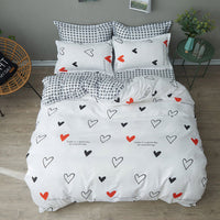 HKM-920915 Elegant Polyester Bedding Set with Quilt Cover, Bed Sheet, and Pillowcases in Multiple Sizes