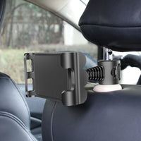 HKM-920979 Adjustable Car Seat Back Tablet Holder for 4-11 Inch Devices with 360-Degree Rotation and Silicone Grip