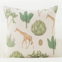 HKM-920979 Artistic Leaf Pattern Blended Fabric Pillow Cover - Plant Leaf Series