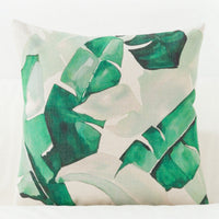 HKM-920979 Artistic Leaf Pattern Blended Fabric Pillow Cover - Plant Leaf Series