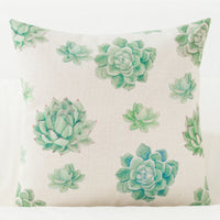 HKM-920979 Artistic Leaf Pattern Blended Fabric Pillow Cover - Plant Leaf Series