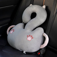 HKM-921043 Cute Cartoon Animal Hug Pillow - Light Cat, Toast, Rabbit, Capybara, Dinosaur, Dark Green Cat, 65cm