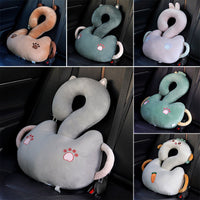 HKM-921043 Cute Cartoon Animal Hug Pillow - Light Cat, Toast, Rabbit, Capybara, Dinosaur, Dark Green Cat, 65cm