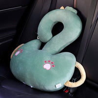 HKM-921043 Cute Cartoon Animal Hug Pillow - Light Cat, Toast, Rabbit, Capybara, Dinosaur, Dark Green Cat, 65cm