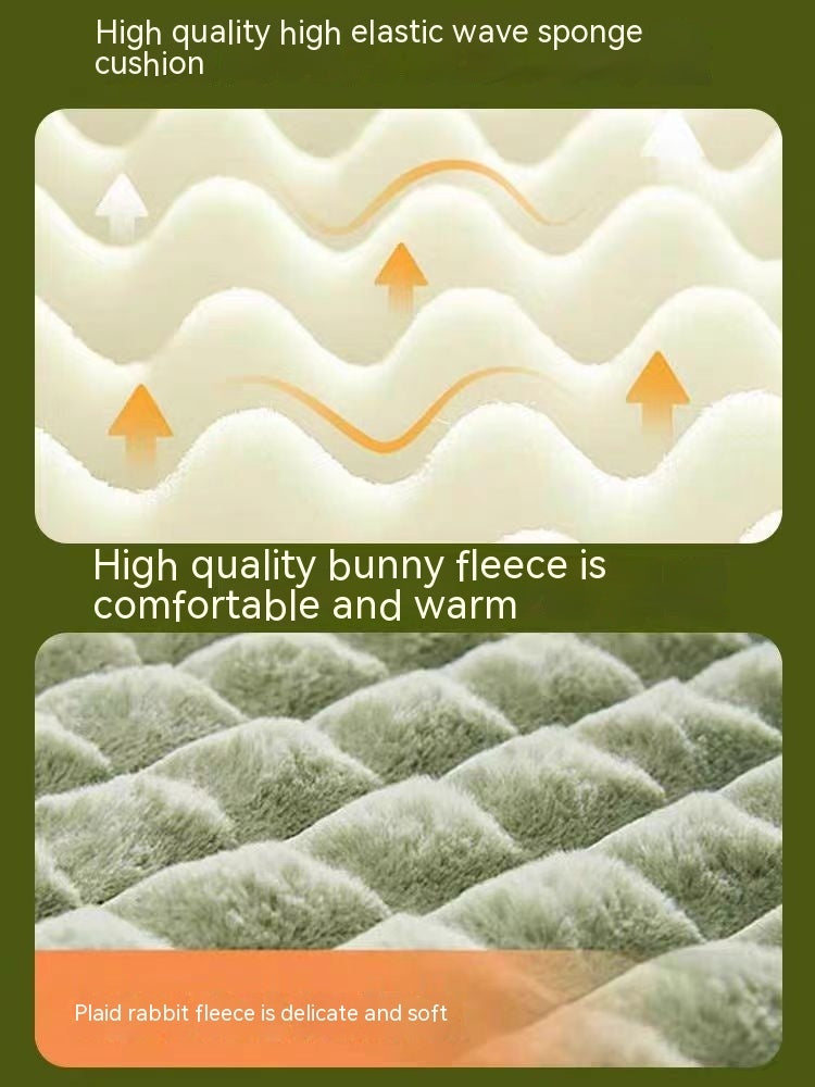 HKM-921043 Detachable and Washable Winter Dog Mat for Comfortable Sleeping - Available in Green, Gray, and Brown