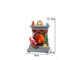 HKM-921043 Luminous Christmas Fireplace Night Lamp - Decorative Resin Ornament