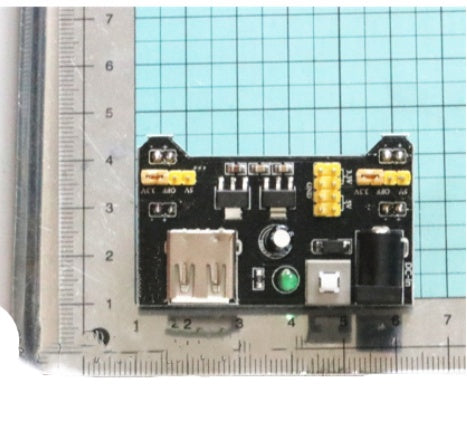 HKM-921107 Breadboard Power Supply Module with Dual Output - 3.3V/5V, Input Voltage 6.5-12V, Compact Size 5.3cm x 3.5cm