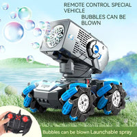 HKM-921171 Remote Control Bubble Blowing Stunt Tank Toy for Indoor and Outdoor Fun