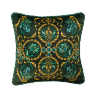 HKM-921299 European Style Retro Square Pillowcase with Fringe and Piping - 45cm x 45cm