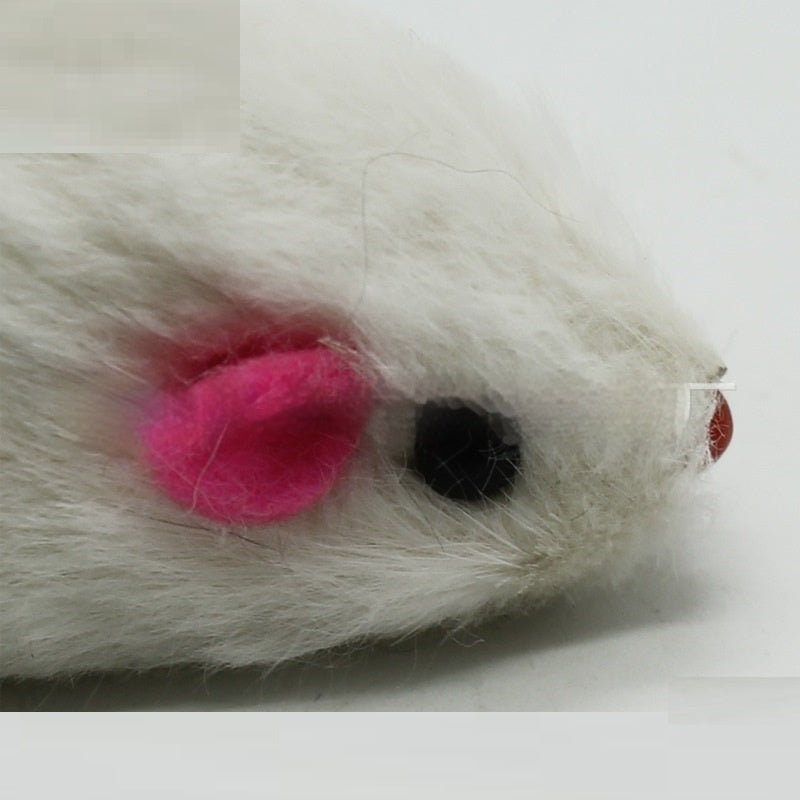HKM-921363 Cat Supplies 2-inch Rabbit Skin Mouse Self-Hi Toy