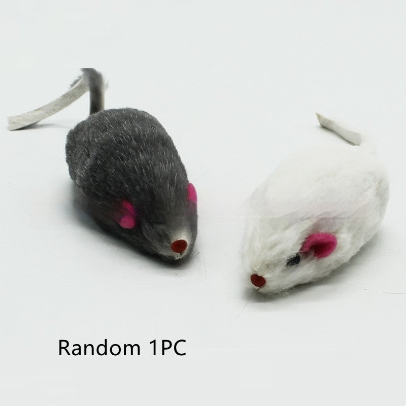 HKM-921363 Cat Supplies 2-inch Rabbit Skin Mouse Self-Hi Toy