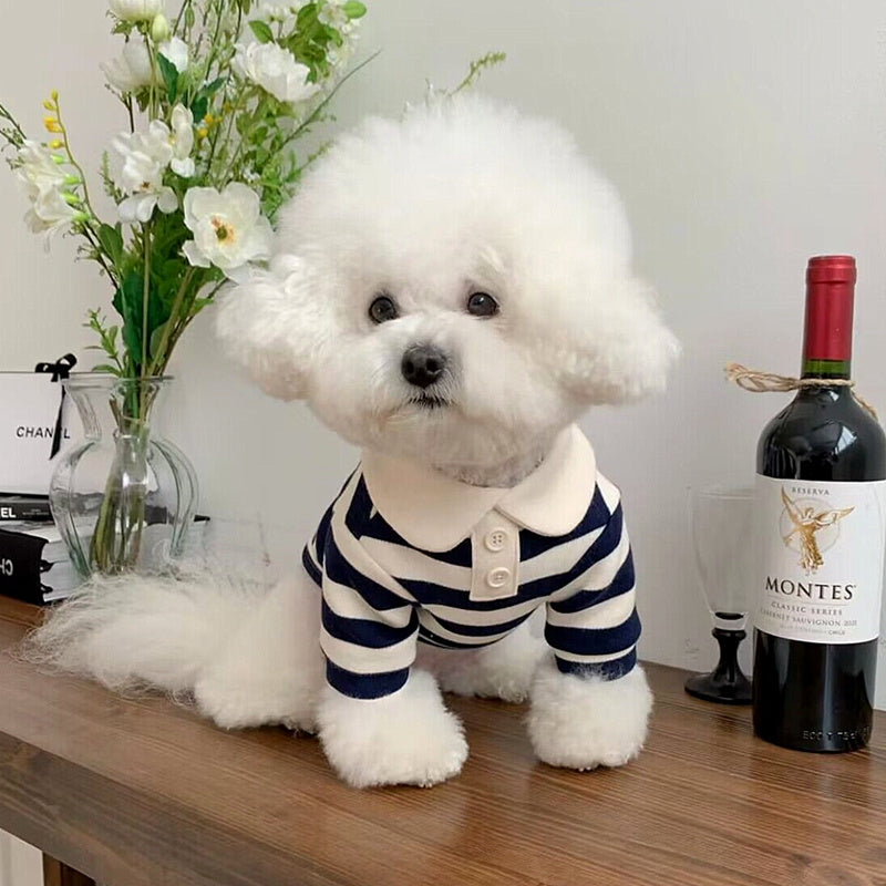 HKM-921427 Pomeranian Poodle Dog Clothing in Pink, Navy Blue, and Red - Various Sizes Available