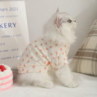 HKM-921491 Anti-Hair Loss Vest for Cats - Comfortable Cotton-Polyester Blend in Yellow and Pink, Multiple Sizes Available