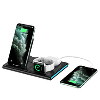 HKM-921491 Detachable Wireless Charging Stand with Indication Function - White/Black