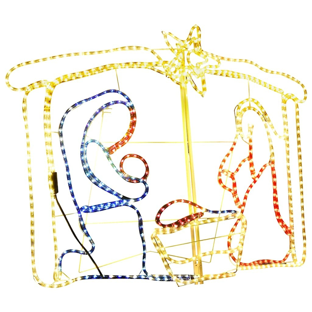 KTX-921555 Illuminated Nativity Scene with 240 Multicolor LEDs, Weather-Resistant Christmas Decoration, 116x41x87 cm