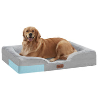 HKM-921555 Universal Detachable Memory Foam Pet Bed for Cats and Dogs - Light Gray-Blue, Multiple Sizes Available