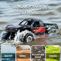 HKM-921747 2.4G Electric RC Amphibious Off-Road Vehicle with 360° 4WD, LED Lights, and Remote Controller