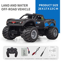 HKM-921747 2.4G Electric RC Amphibious Off-Road Vehicle with 360° 4WD, LED Lights, and Remote Controller