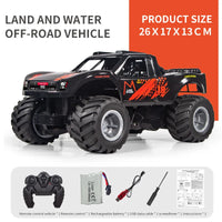 HKM-921747 2.4G Electric RC Amphibious Off-Road Vehicle with 360° 4WD, LED Lights, and Remote Controller