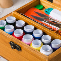 HKM-921747 Retro Solid Wood Sewing Box with Accessories - Portable Hand-Stitched Kit for Crafting