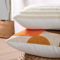HKM-921875 Embroidered Cotton Canvas Towel Pillowcase with Stripes for Modern Living Spaces