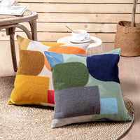 HKM-921875 Embroidered Cotton Canvas Towel Pillowcase with Stripes for Modern Living Spaces