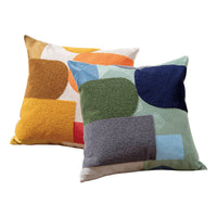 HKM-921875 Embroidered Cotton Canvas Towel Pillowcase with Stripes for Modern Living Spaces