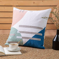 HKM-921875 Embroidered Cotton Canvas Towel Pillowcase with Stripes for Modern Living Spaces