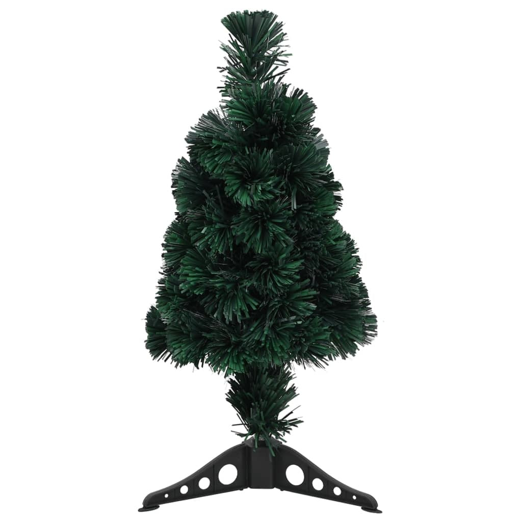 HKM-921875 Slim Fiber Optic Christmas Tree with Stand - 64 cm, Green, Multicolor Lights