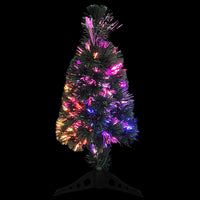 HKM-921875 Slim Fiber Optic Christmas Tree with Stand - 64 cm, Green, Multicolor Lights