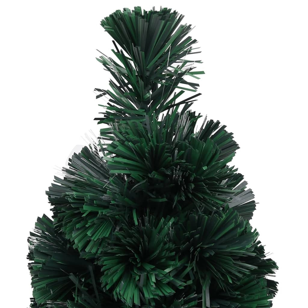 HKM-921875 Slim Fiber Optic Christmas Tree with Stand - 64 cm, Green, Multicolor Lights