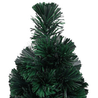 HKM-921875 Slim Fiber Optic Christmas Tree with Stand - 64 cm, Green, Multicolor Lights