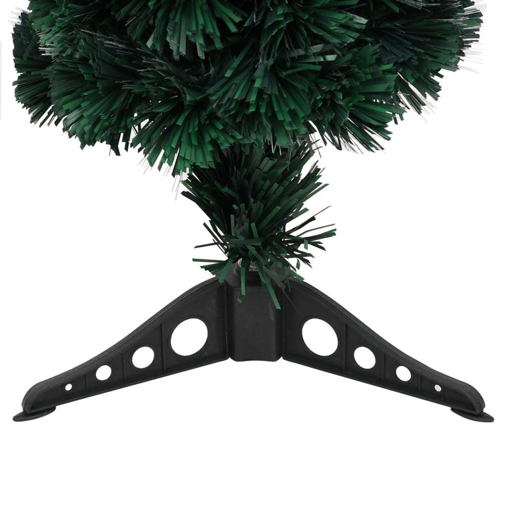 HKM-921875 Slim Fiber Optic Christmas Tree with Stand - 64 cm, Green, Multicolor Lights