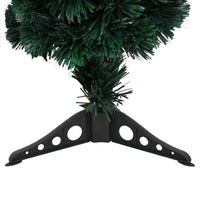 HKM-921875 Slim Fiber Optic Christmas Tree with Stand - 64 cm, Green, Multicolor Lights
