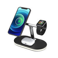 HKM-921939 Three-in-One Magnetic Wireless Fast Charging Dock with Night Light Function