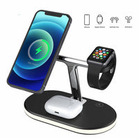 HKM-921939 Three-in-One Magnetic Wireless Fast Charging Dock with Night Light Function