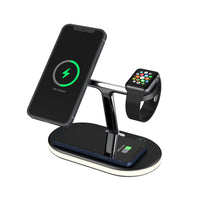 HKM-921939 Three-in-One Magnetic Wireless Fast Charging Dock with Night Light Function