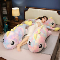 HKM-922003 Colorful Large Dinosaur Plush Toy - Soft Stuffed Animal Pillow for Kids' Bedrooms (80-170cm)